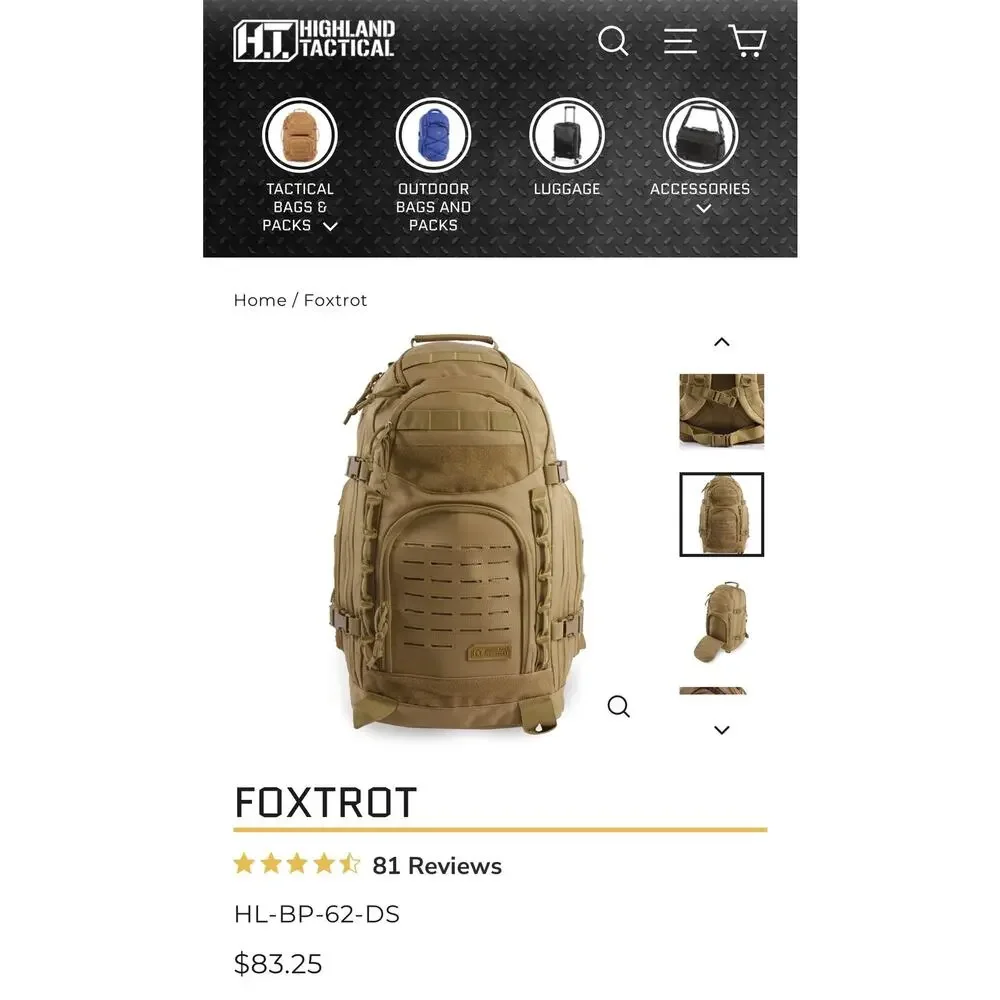 High Land Tactical Foxtrot Backback